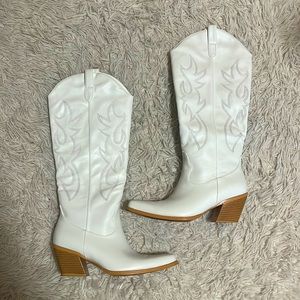 White Cowgirl Boots (heeled)